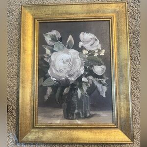 NEW STUDIO MCGEE VINTAGE FLORAL FRAMED WALL CANVAS GOLD 11"X14" TARGET THRESHOLD